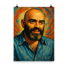 Shel Silverstein poster on a plain backdrop in size 8"x10".