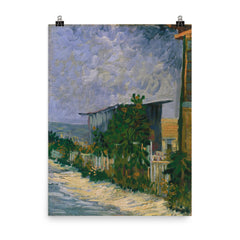 Shelter on Montmartre by Vincent van Gogh poster on a plain backdrop in size 8"x10".
