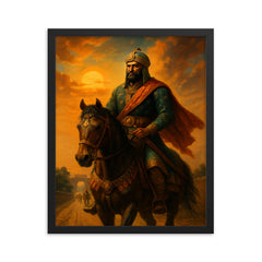 Sher Shah Suri on imperial highway framed print on a plain backdrop in size 16"x20".