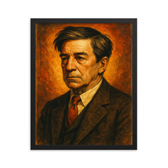 Sherwood Anderson framed print on a plain backdrop in size 16"x20".