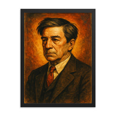 Sherwood Anderson framed print on a plain backdrop in size 18"x24".