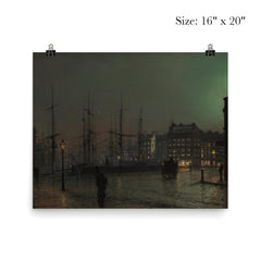 Shipping Scene at Night by John Atkinson Grimshaw, 1882 poster 2