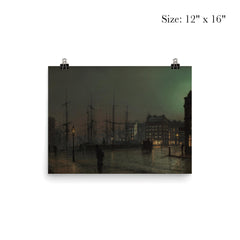 Shipping Scene at Night by John Atkinson Grimshaw, 1882 poster 3