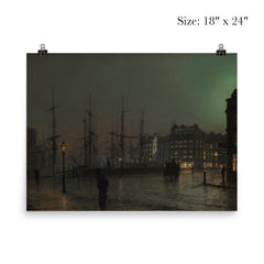 Shipping Scene at Night by John Atkinson Grimshaw, 1882 poster 5