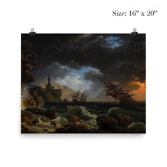 Shipwreck in Stormy Seas by Claude-Joseph Vernet poster 2