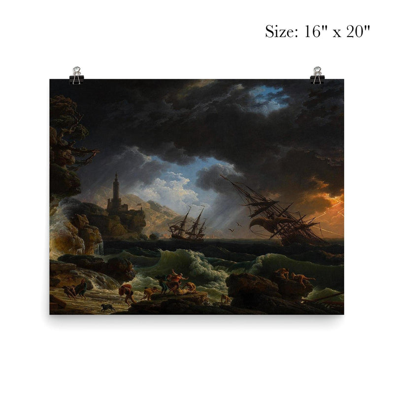 Shipwreck in Stormy Seas by Claude-Joseph Vernet poster 2