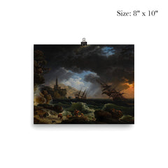 Shipwreck in Stormy Seas by Claude-Joseph Vernet poster 4