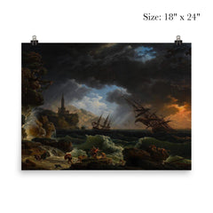 Shipwreck in Stormy Seas by Claude-Joseph Vernet poster 5