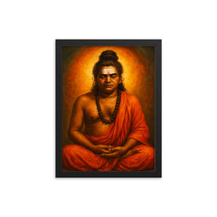 Shivabalayogi framed print on a plain backdrop in size 12"x16".