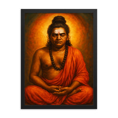 Shivabalayogi framed print on a plain backdrop in size 18"x24".