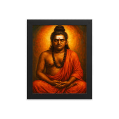 Shivabalayogi framed print on a plain backdrop in size 8"x10".