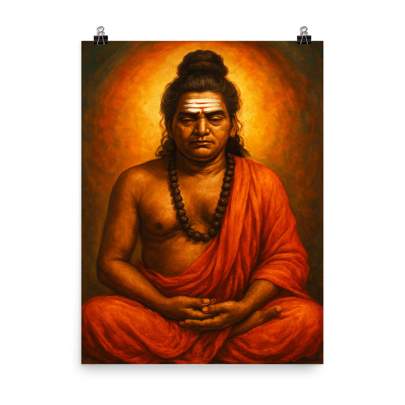 Shivabalayogi poster on a plain backdrop in size 8