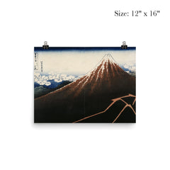 Shower Below the Summit by Hokusai poster 3