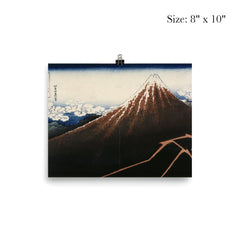 Shower Below the Summit by Hokusai poster 4
