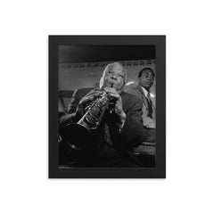 Sidney Bechet framed print on a plain backdrop in size 8"x10".