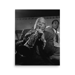 Sidney Bechet poster on a plain backdrop in size 16"x20".