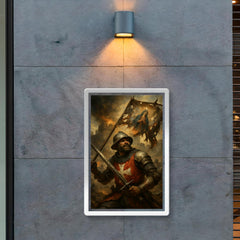 Siege of Malta defender under shattered saint banner poster 2