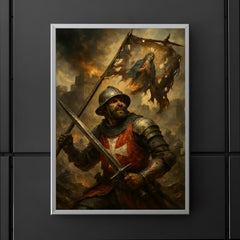 Siege of Malta defender under shattered saint banner poster 5