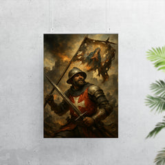 Siege of Malta defender under shattered saint banner poster 7