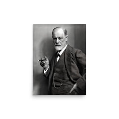 Sigmund Freud poster on a plain backdrop in size 12"x16".