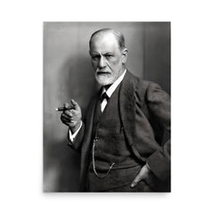 Sigmund Freud poster on a plain backdrop in size 18"x24".