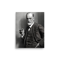 Sigmund Freud poster on a plain backdrop in size 8"x10".