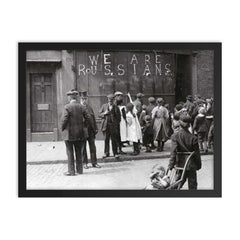 Sign on London Shop to Prevent Anti-German Protest Attacks, 1915 framed print on a plain backdrop in size 18"x24".