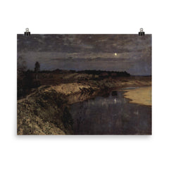 Silence by Isaac Ilyich Levitan, 1898 poster on a plain backdrop in size 8"x10".