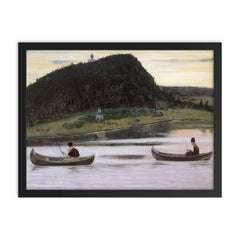 Silence by Mikhail Nesterov framed print on a plain backdrop in size 18"x24".