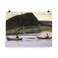 Silence by Mikhail Nesterov poster on a plain backdrop in size 8"x10".