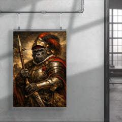 Silverback gorilla as Renaissance condottiere poster 4