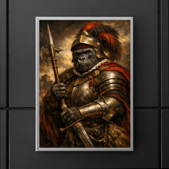 Silverback gorilla as Renaissance condottiere poster 5