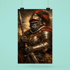 Silverback gorilla as Renaissance condottiere poster 6