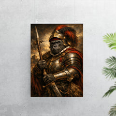 Silverback gorilla as Renaissance condottiere poster 7