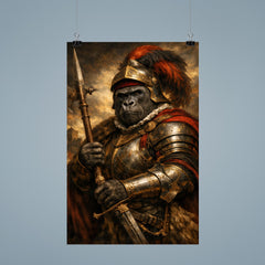 Silverback gorilla as Renaissance condottiere poster 9