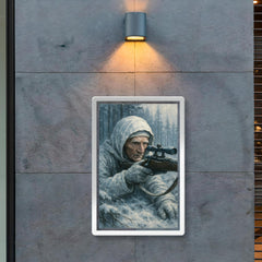 Simo Häyhä in white camouflage frozen stillness poster 2