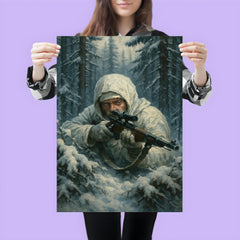 Simo Hayha in snowy forest ambush poster 3