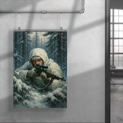 Simo Hayha in snowy forest ambush poster 4