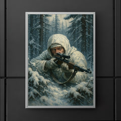 Simo Hayha in snowy forest ambush poster 5