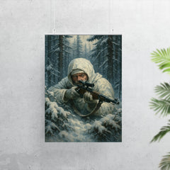 Simo Hayha in snowy forest ambush poster 7