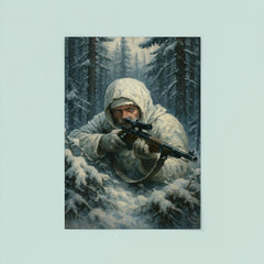 Simo Hayha in snowy forest ambush poster 8