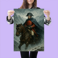 Simón Bolívar crossing the Andes in sleet poster 3