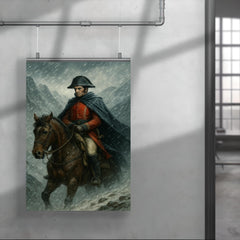 Simón Bolívar crossing the Andes in sleet poster 4
