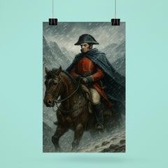 Simón Bolívar crossing the Andes in sleet poster 6