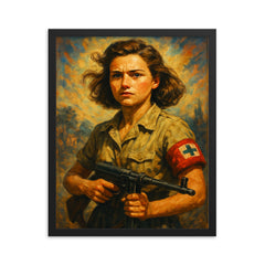 Simone Segouin framed print on a plain backdrop in size 16"x20".