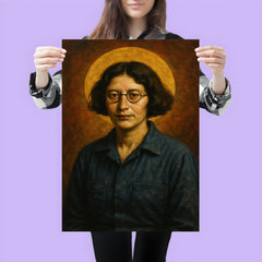 Simone Weil factory overalls and halo poster 3