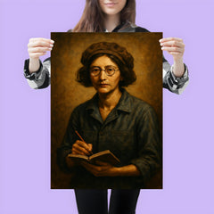 Simone Weil factory overalls and notebook poster 3