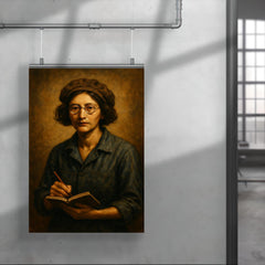 Simone Weil factory overalls and notebook poster 4