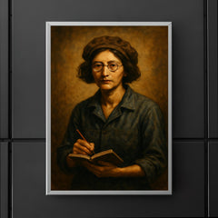 Simone Weil factory overalls and notebook poster 5