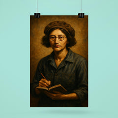 Simone Weil factory overalls and notebook poster 6